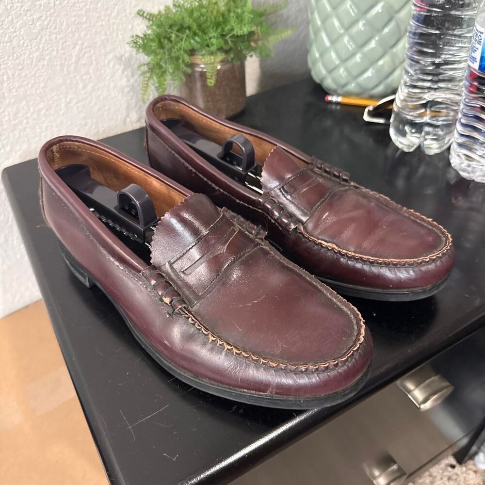 Unbranded Men's Burgundy and Brown Loafers